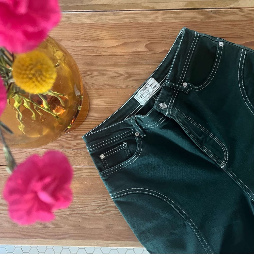 FreePeople green denim